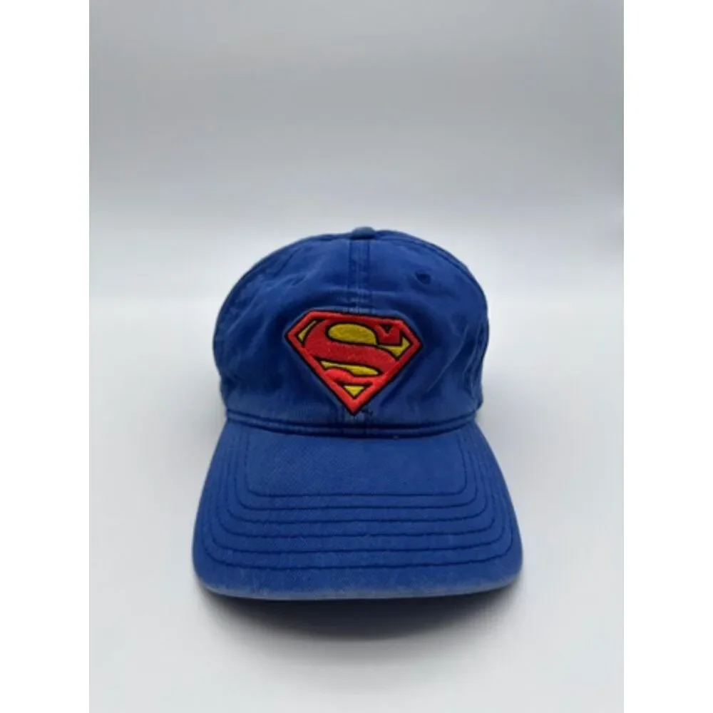 Vintage Superman DC Comics Anoma Snapback Hat Warner Bros. Licensed Blue & Red‎